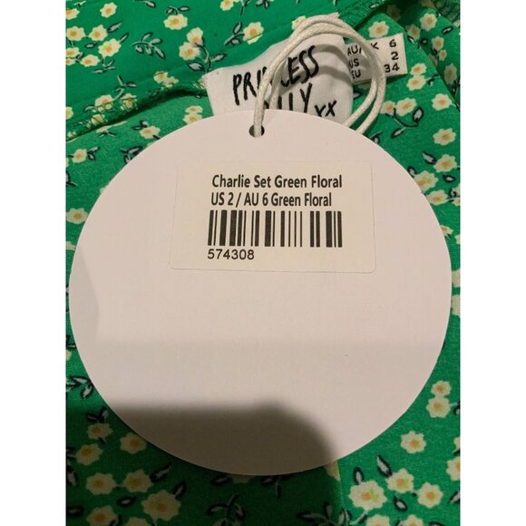 Polly Princess Green Charlie Set Green Floral  Skirt, Size 2, NWT! - Picture 7 of 7